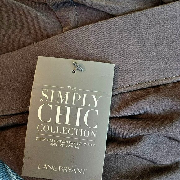 Lane Bryant Black Wide-Leg Pants Simply Chic Plus Size 22/24 Elastic Waist JJ384 - Picture 5 of 9